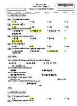 Đề kiểm tra 1 tiết môn Số học Lớp 6 - Mã đề 001